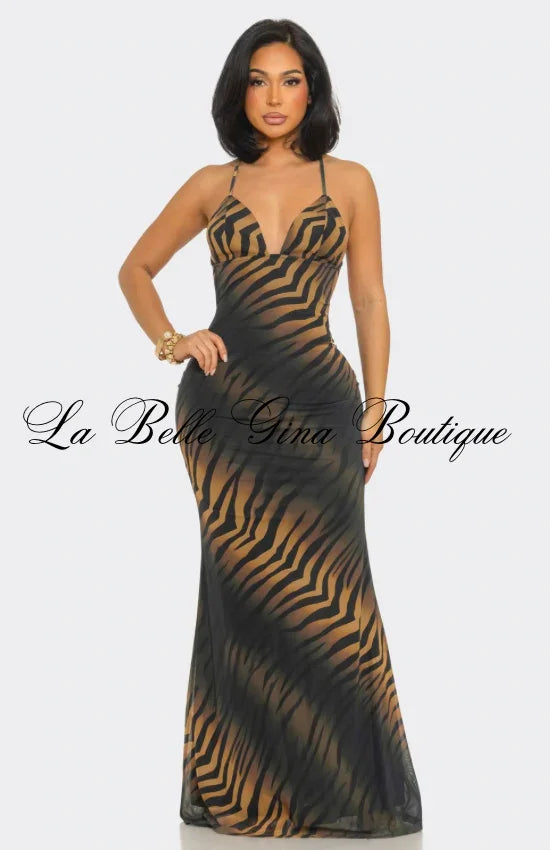 zebra bodycon dress Wild Luxe Print Backless Maxi – Sexy Evening Dress 49 in Content and knee length Driver Zipper Boots - Length:34-35