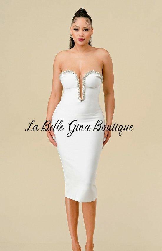Erline Sequin Line Details Elegant Party Birthday Holiday Wedding Gues White / Medium Erline Sequin Line Details Elegant Party Birthday Holiday Wedding Gues White / Medium