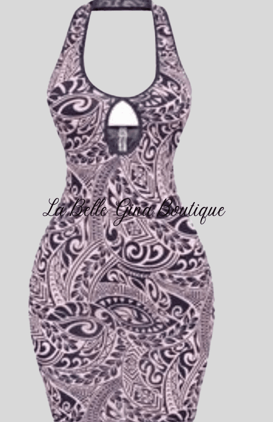 Sophia sleeveless tribal printed mini dress – La Belle Gina Boutique Small / Black/Rose