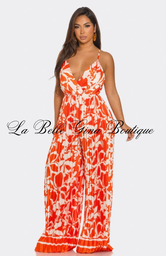 Bold Print Wide-Leg Jumpsuit – Sexy Summer Vacation Outfit | La Belle Gina Boutique