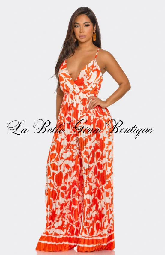 Bold Print Wide-Leg Jumpsuit – Sexy Summer Vacation Outfit | La Belle Gina Boutique