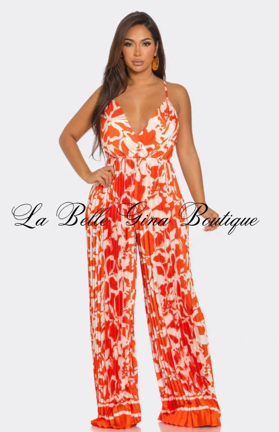 Bold Print Wide-Leg Jumpsuit – Sexy Summer Vacation Outfit | La Belle Gina Boutique
