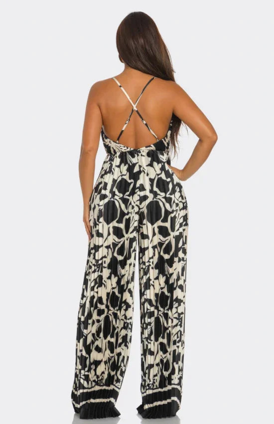 Bold Print Wide-Leg Jumpsuit – Sexy Summer Vacation Outfit | La Belle Gina Boutique