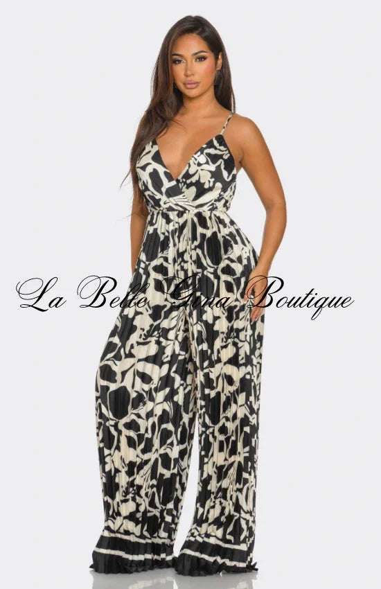 Bold Print Wide-Leg Jumpsuit – Sexy Summer Vacation Outfit | La Belle Gina Boutique