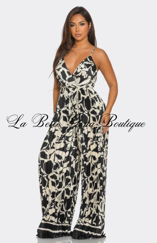 Bold Print Wide-Leg Jumpsuit – Sexy Summer Vacation Outfit | La Belle Gina Boutique