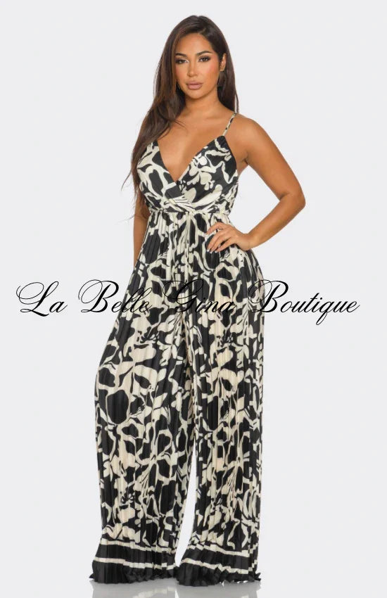 Bold Print Wide-Leg Jumpsuit – Sexy Summer Vacation Outfit | La Belle Gina Boutique