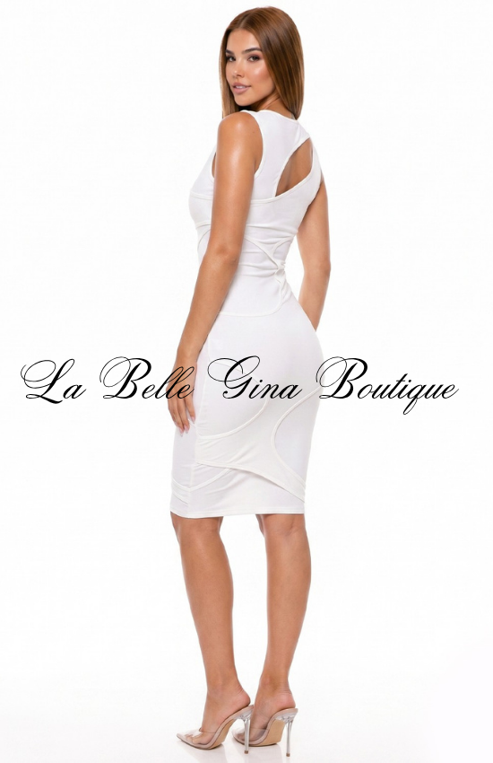 Cutout Bodycon Midi Dress for Women | Chic Cocktail & Dinner Dress