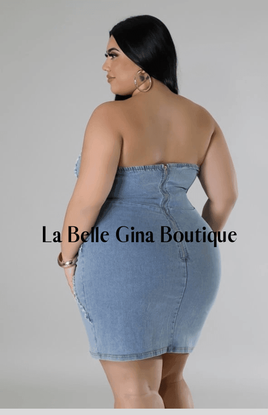 plus size denim tube dress Amazon.com: XPONNI Denim Maxi Dress for Women Denim Tube Dress Strapless Sleeveless Bodycon Midi Jean Dresses for Women 2025 (S,Small): Clothing, Shoes & Jewelry