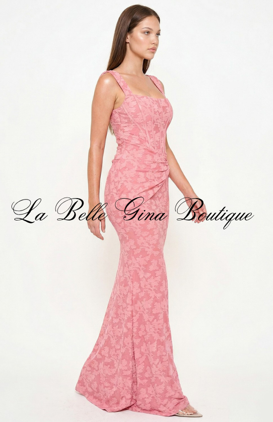 Elegant Lace Corset Maxi Dress for Women | Formal & Evening Dr