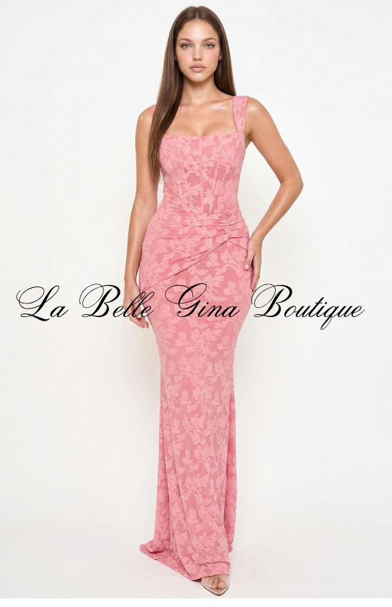 Elegant Lace Corset Maxi Dress for Women | Formal & Evening Dr