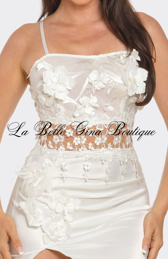 High-Slit Mermaid Gown – Sparkly Prom & Evening Dress | La Belle Gina Boutique