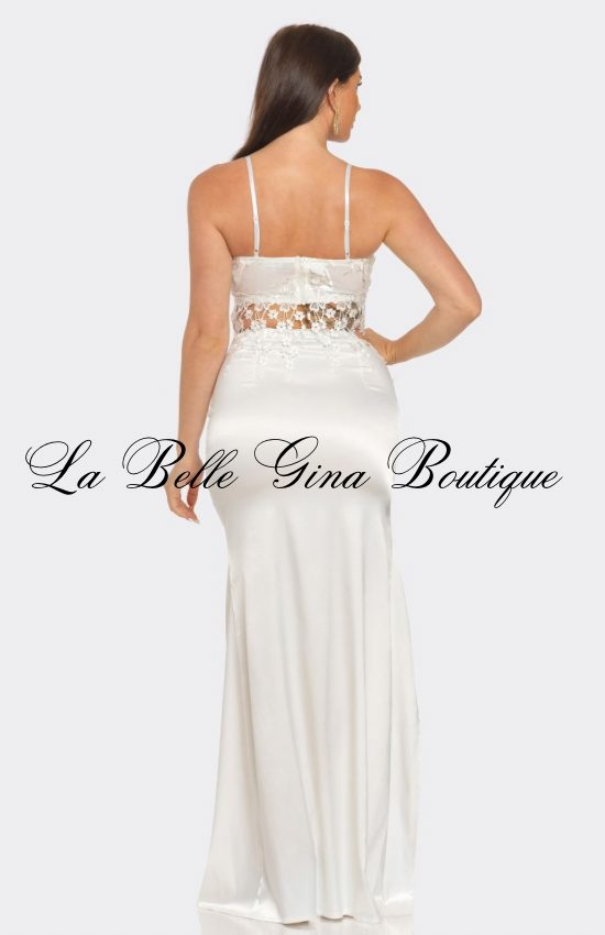 High-Slit Mermaid Gown – Sparkly Prom & Evening Dress | La Belle Gina Boutique