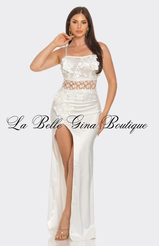 High-Slit Mermaid Gown – Sparkly Prom & Evening Dress | La Belle Gina Boutique