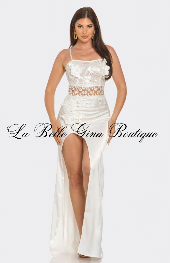 High-Slit Mermaid Gown – Sparkly Prom & Evening Dress | La Belle Gina Boutique