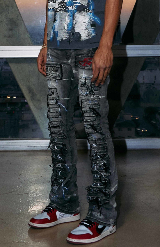 Lima Flare Slim Fit Denim Featuring Premium Cut First Row Jeans.