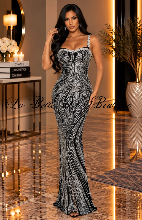 Sovereign Sparkle Rhinestone Mermaid Gown – Luxury Formal Evening Dress