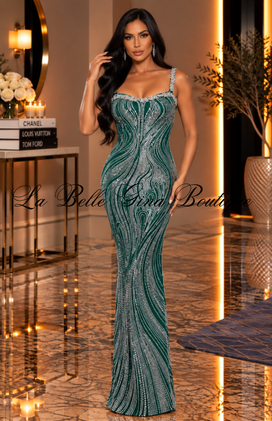 Sovereign Sparkle Rhinestone Mermaid Gown – Luxury Formal Evening Dress