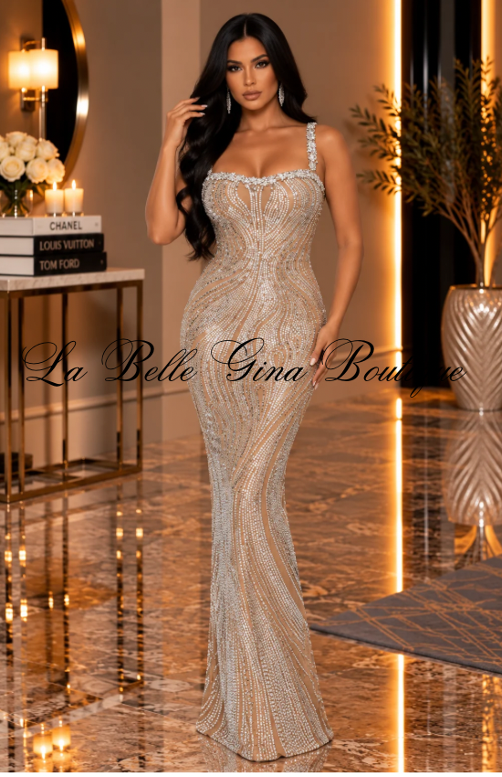 Sovereign Sparkle Rhinestone Mermaid Gown – Luxury Formal Evening Dress
