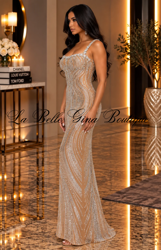 Sovereign Sparkle Rhinestone Mermaid Gown – Luxury Formal Evening Dress