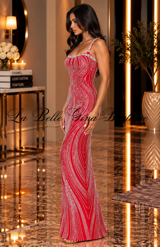 Sovereign Sparkle Rhinestone Mermaid Gown – Luxury Formal Evening Dress