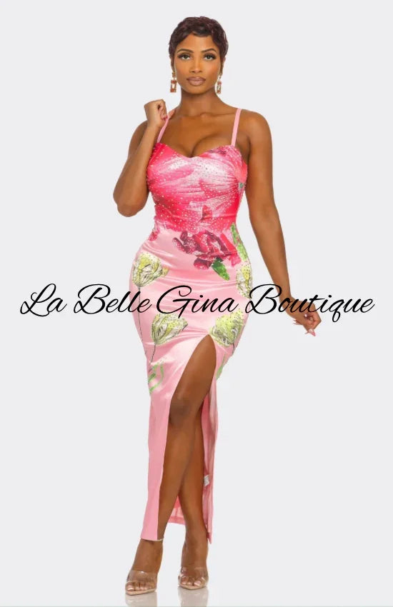 Ocean-Inspired Sequin Maxi Dress with Slit – Glam Evening & Resort Look