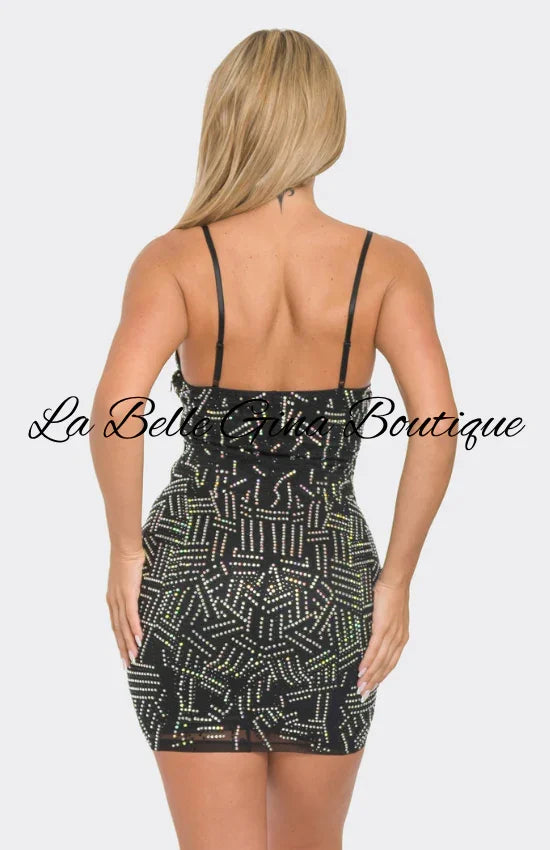 black sparkly club dress Women's Iva Mini Dress Black Sequin in Size Small by Outcast