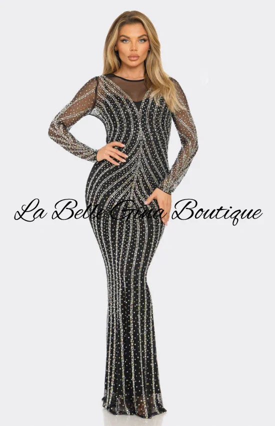 boutique sequin print mesh bodycon dress Black Glitter Mesh Pattern V-Neck Bodycon Mini Dress