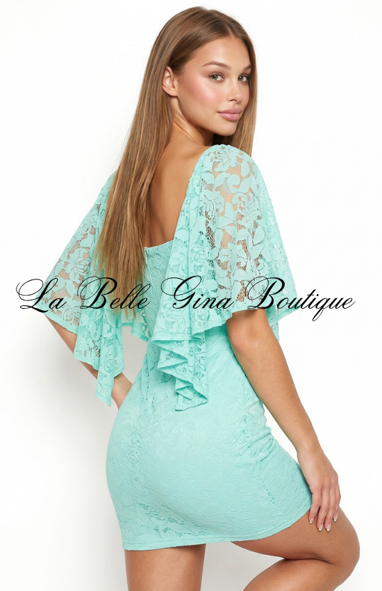 Floral Lace Mini Dress for Women | Elegant Bodycon Party Dress