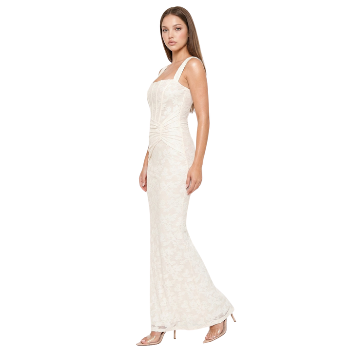Elegant Lace Corset Maxi Dress for Women | Formal & Evening Dr