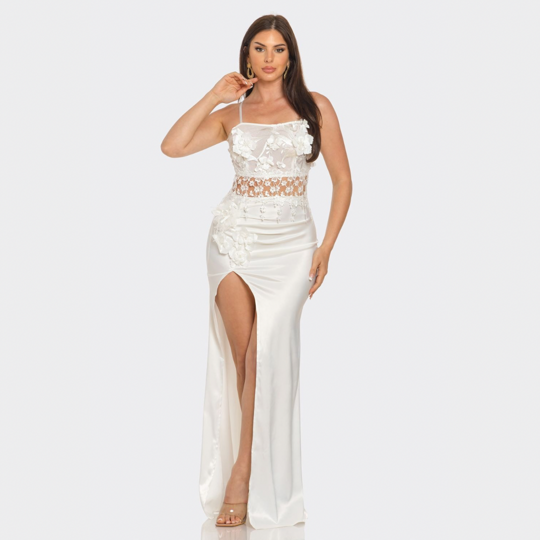 High-Slit Mermaid Gown – Sparkly Prom & Evening Dress | La Belle Gina Boutique