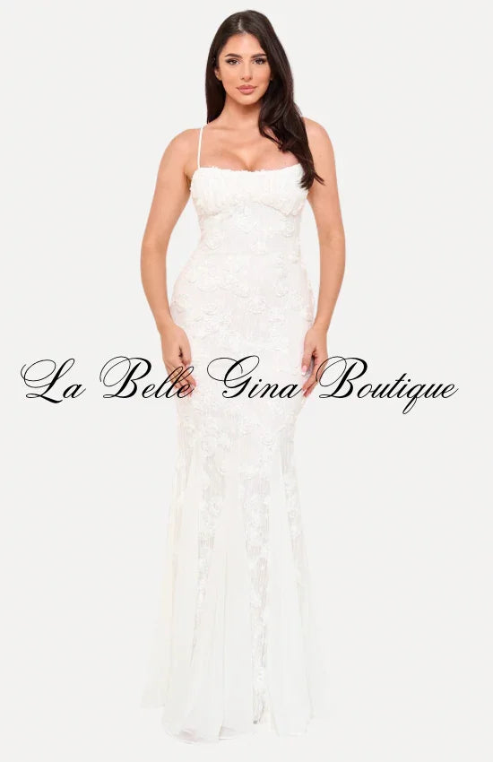 Elegant Lace Mermaid Gown | Formal Evening Maxi Dress La Belle Gina Boutique Elegant Lace Mermaid Gown | Formal Evening Maxi Dress La Belle Gina Boutique