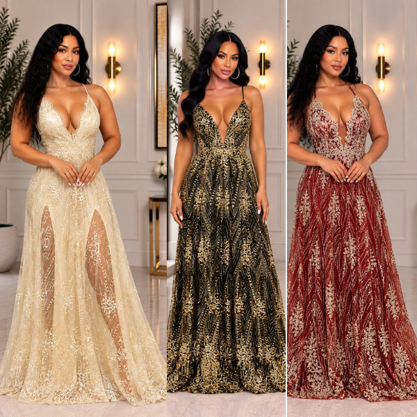 Sandy Glitter Floral Maxi Dress-Wine