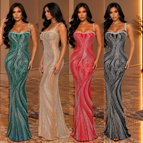 Sovereign Sparkle Rhinestone Mermaid Gown – Luxury Formal Evening Dress