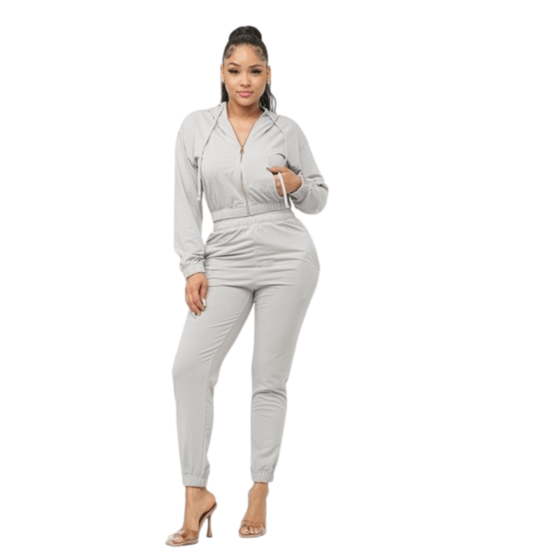 Djoune French Terry Hoodie And Joggers Set - La Belle Gina Boutique