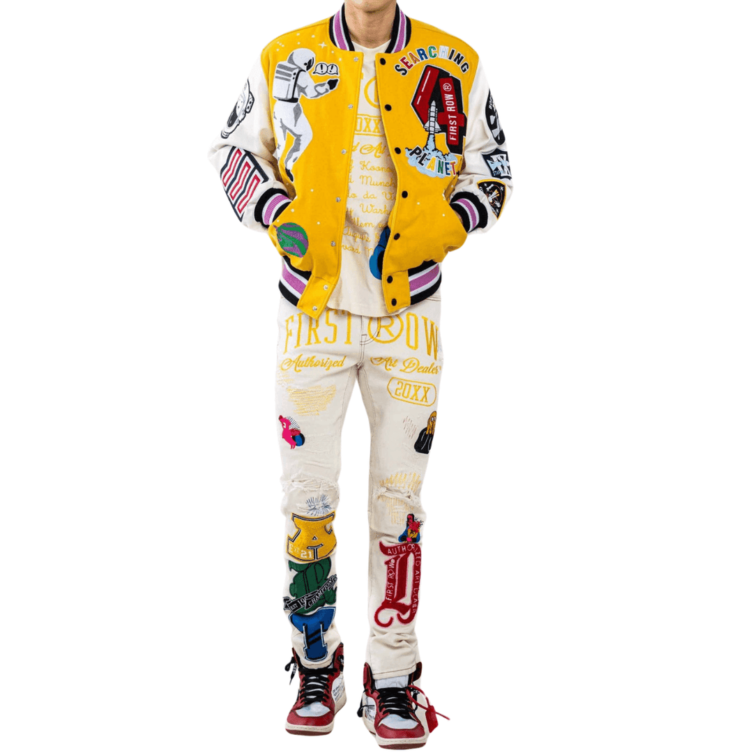 Justin First Row Classic Oversized Varsity jacket