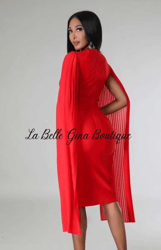 long red bandage dress US