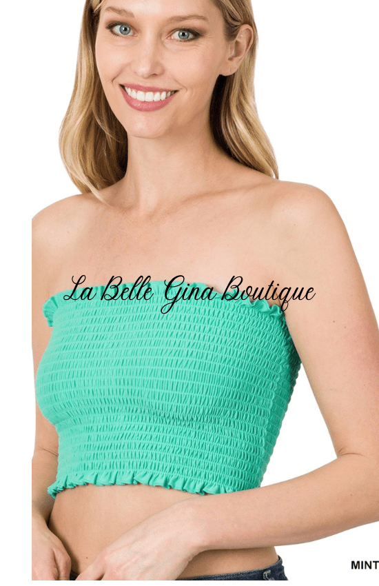 Lora Smocked Tube Top - La Belle Gina Boutique