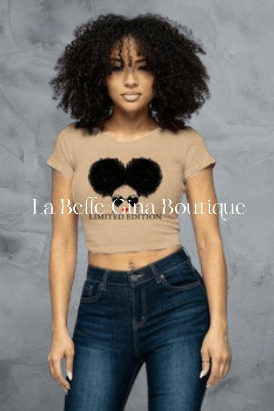 Angel Graphic crop top - La Belle Gina Boutique