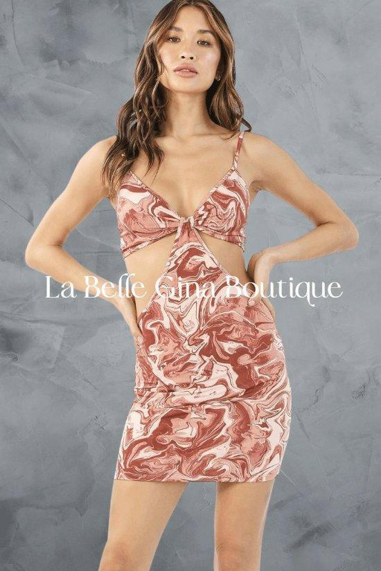 Ave cut out mini dress. - La Belle Gina Boutique