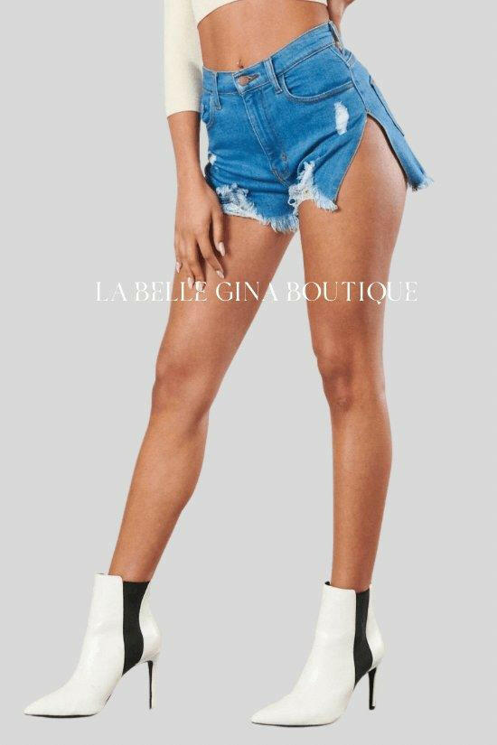 BEN Medium stone shorts. - La Belle Gina Boutique