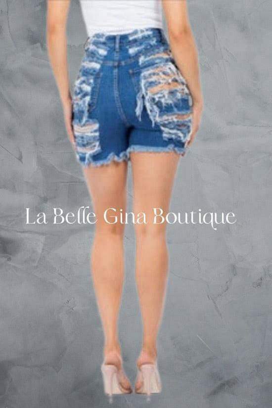 BENIT Junior heavy destroy short jeans. - La Belle Gina Boutique