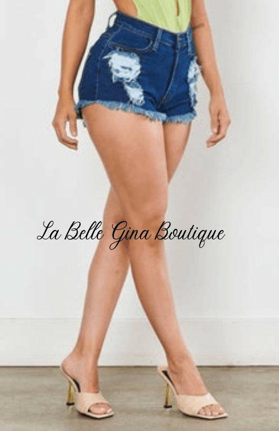 BENITA denim short jeans. - La Belle Gina Boutique