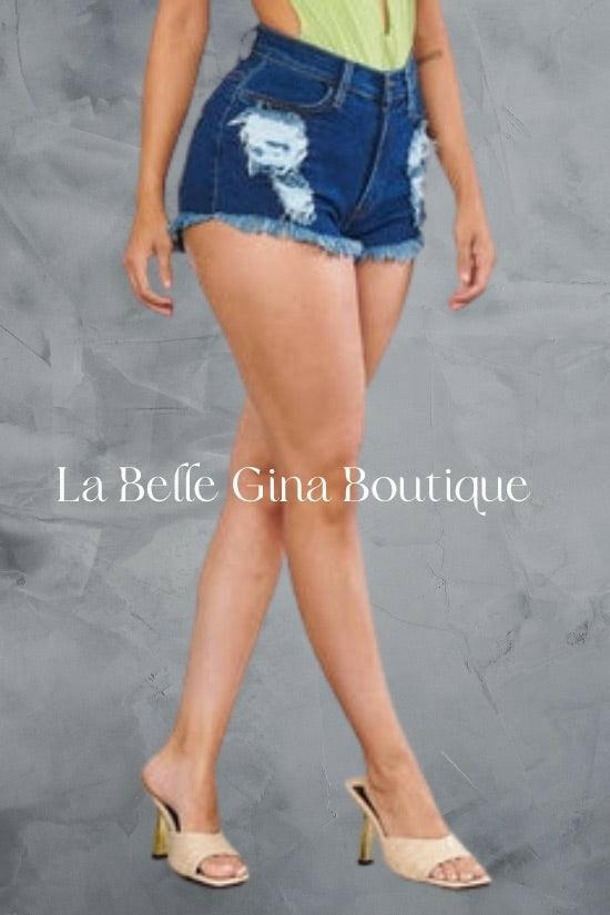 BENITA denim short jeans. - La Belle Gina Boutique