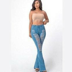 BOO front rise leg opening Jeans. - La Belle Gina Boutique