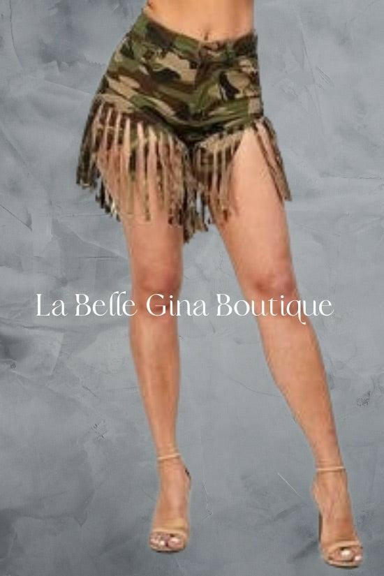 Boo sexy camo shorts. - La Belle Gina Boutique