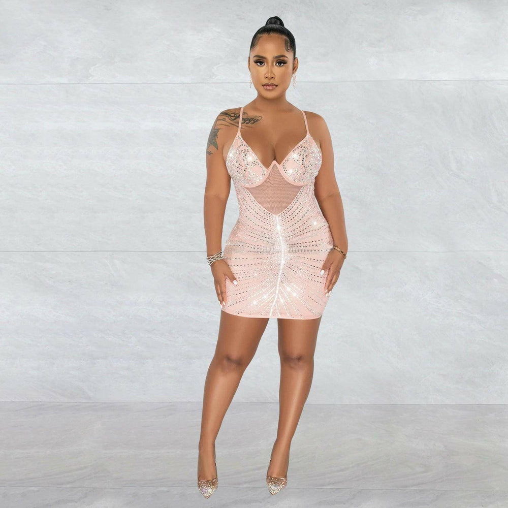 Camille Light Pink Mesh Sheer Mini Dress Elegant & Alluring La Belle Gina Boutique Camille Light Pink Mesh Sheer Mini Dress Elegant & Alluring La Belle Gina Boutique