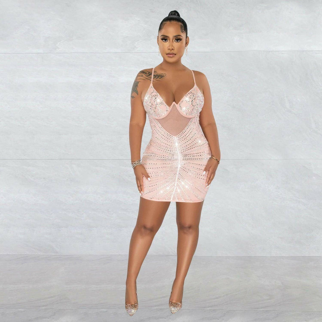 Camille Light Pink Mesh Sheer Mini Dress Elegant & Alluring La Belle Gina Boutique Camille Light Pink Mesh Sheer Mini Dress Elegant & Alluring La Belle Gina Boutique