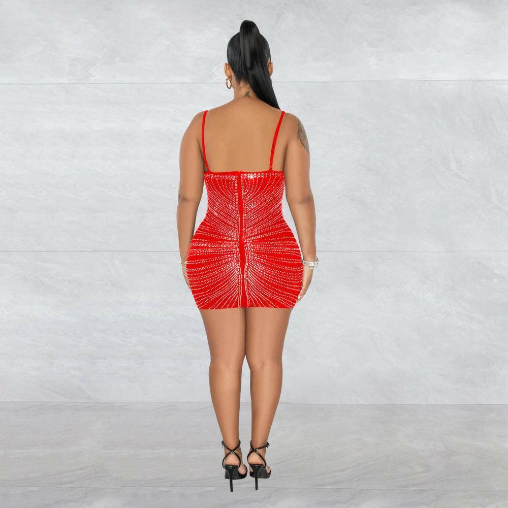 mini red mesh dress Betsy Rosette Mesh Mini Dress