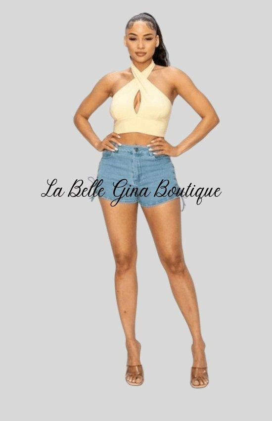 Denim short Jeans - La Belle Gina Boutique