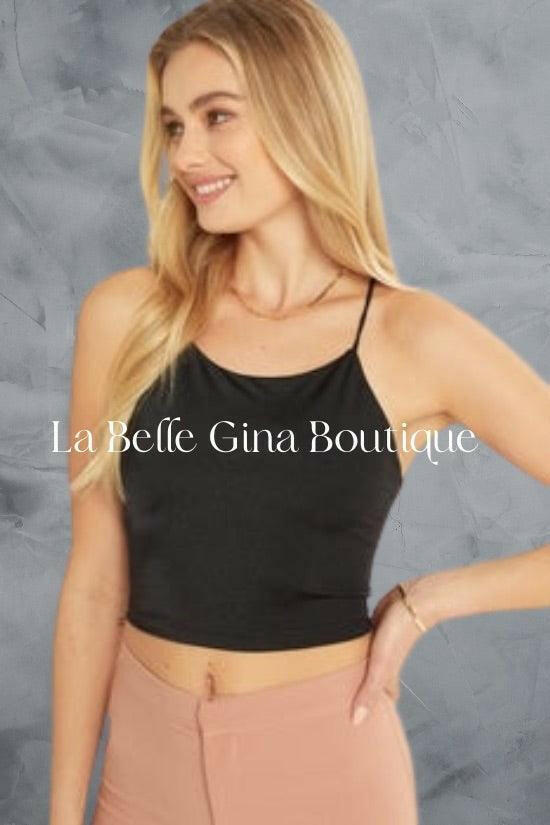 Eddie lace up backless cami top - La Belle Gina Boutique